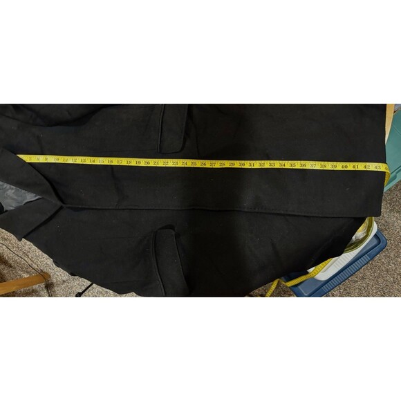 Rialto Men’s Italian Wool Cashmere 40 R Long Black Overcoat - Picture 13 of 13